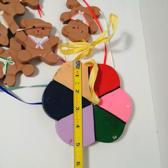 Adorable Colorful Painted Wooden Bear Mobile - Picture 11 of 14